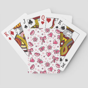 romantisches Muster Spielkarten