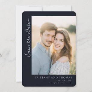 Romantisches Navy-Foto Save The Date