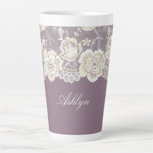 Romantisches Orchid Lila florales Brautparty Milchtasse