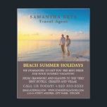 Romantisches Paar am Strand, Agent Advert Flyer<br><div class="desc">Romantisches Coupé am Strand,  Travel Agent Werbung Flyer durch den Business Card Store.</div>