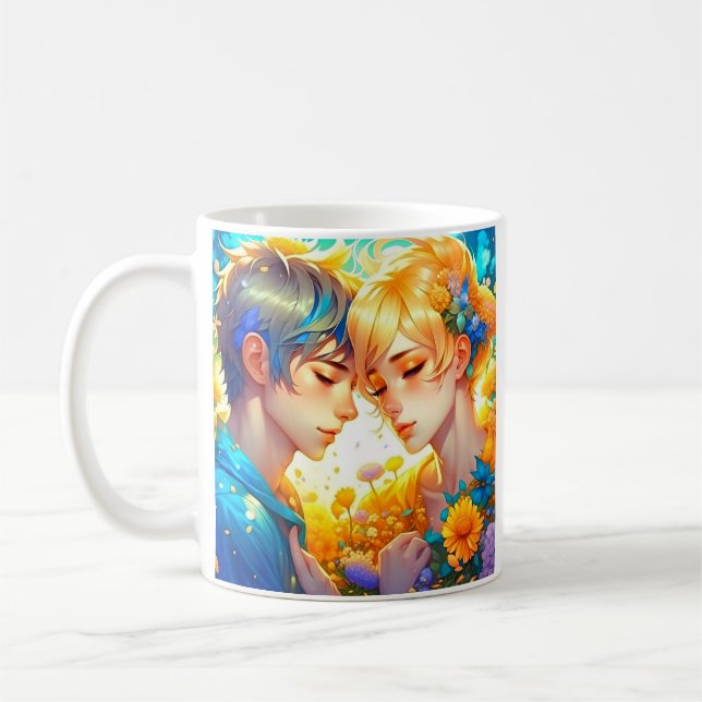 Romantisches Paar-Geschenk | Personalisierte Zeit Kaffeetasse (Links)