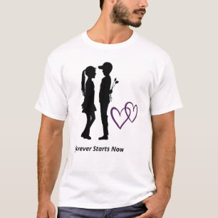 Romantisches Paar Herz T-Shirt
