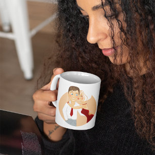 Romantisches Paar Kuss Cute Liebe Kaffeetasse