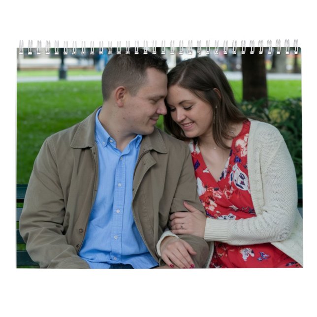 Romantisches Paar Nah zusammensitzen Kalender (Rückseite)