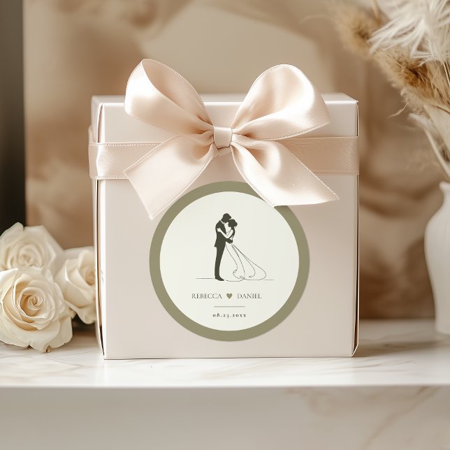 Romantisches Paar Silhouette Hochzeit Aufkleber Si (Von Creator hochgeladen)