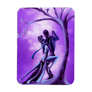Romantisches Paar tanzt Tango Magnet