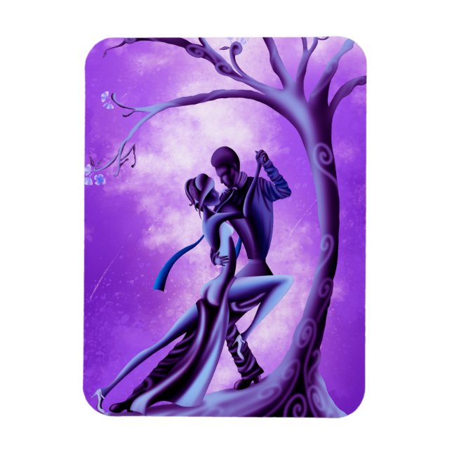Romantisches Paar tanzt Tango  Magnet (Vertikal)