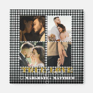 Romantisches Paar True Love 4 Foto & Zitat Magnet