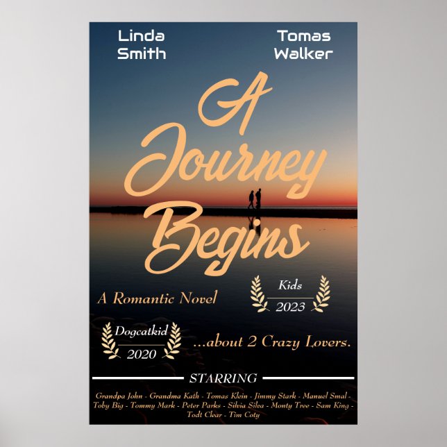 Romantisches Paar und Familienfilmdesign Poster (Vorne)