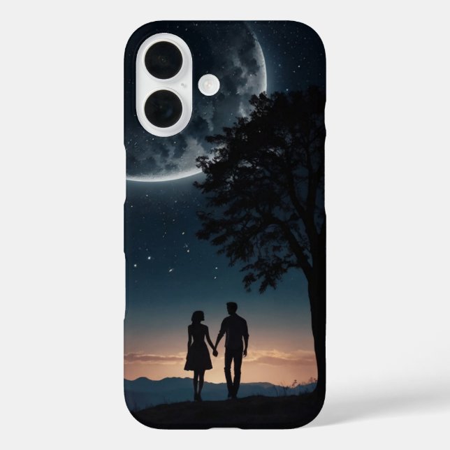 Romantisches Paar unter dem Mond Case-Mate iPhone Hülle (Rückseite)