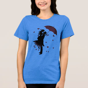 Romantisches Paar von Angesicht zu Angesicht T-Shi Tri-Blend Shirt