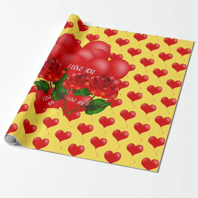 Romantisches Packpapier (Ungerollt)