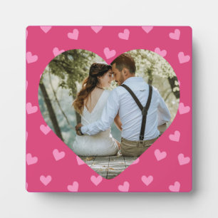 Romantisches Pärchen 1 Foto Rosa Herzstück Valenti Fotoplatte