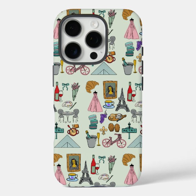 Romantisches Paris Case-Mate iPhone Hülle (Rückseite)