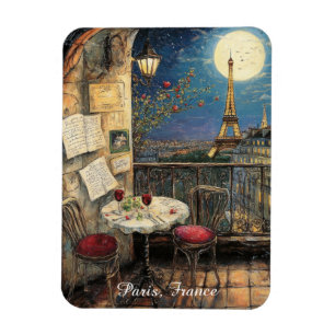 Romantisches Paris Frankreich Eiffelturm Illustrat Magnet