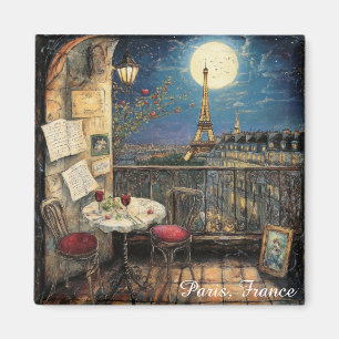 Romantisches Paris Frankreich Eiffelturm Illustrat Magnet