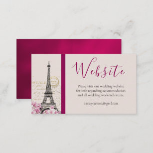 Romantisches Paris im Springtime Eiffelturm Hochze Begleitkarte