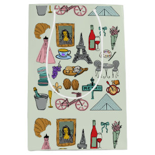 Romantisches Paris Mittlere Geschenktüte