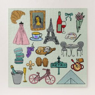 Romantisches Paris Puzzle