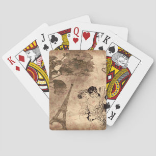 Romantisches Paris Vintage Spielkarten