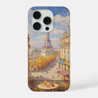 Romantisches Pariser Balkonblick-Ölgemälde iPhone 15 Pro Hülle