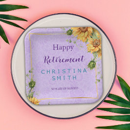 Romantisches Party für Sonnenblumen Pappteller