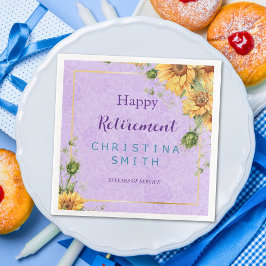 Romantisches Party für Sonnenblumen Serviette