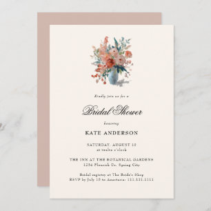 Romantisches Pastell Spring Blume Brautparty Einladung