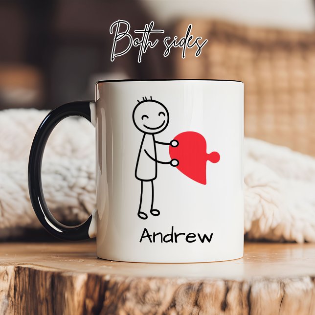 Romantisches personalisiertes Geschenk Tasse für F (Custom Couple Mug Valentine’s Gift for Him or Her, Cute Couples Mug Gift for Bachelorette Party)