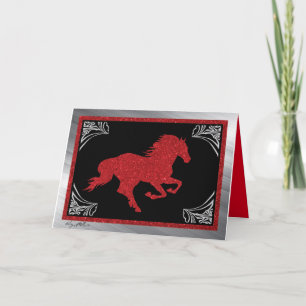 Romantisches Pferd Valentine Feiertagskarte