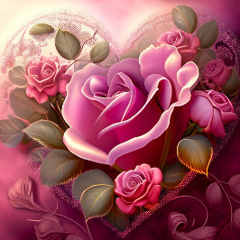 Romantisches Pink Rose Jigsaw Puzzle