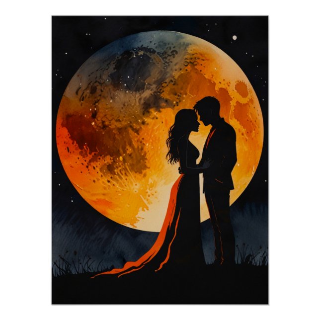 Romantisches Poster. Wall Art . Wanddekoration Poster (Vorderseite)