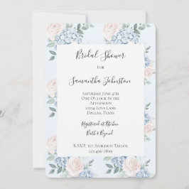 Romantisches Rosa Blüten Brautparty Einladung