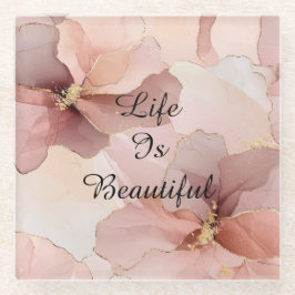 Romantisches Rosa Brautparty Glasuntersetzer