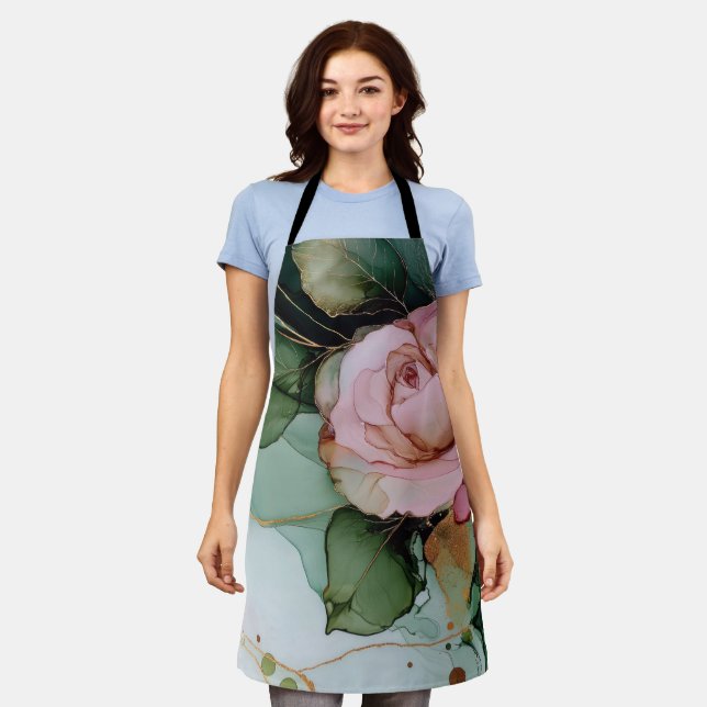 Romantisches Rosa Brautparty Schürze (Getragen)