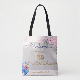 romantisches rosa florales Hochzeitsdusche-Willkom