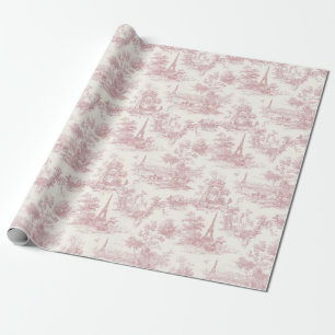 Romantisches rosa französisches Toile-Landmuster ( Geschenkpapier