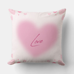 Romantisches Rosa-Herz-Design Moderne Liebe Kissen