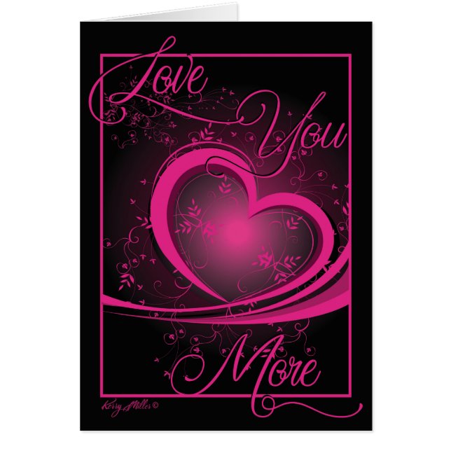 Romantisches rosa Herz Valentine (Vorne)