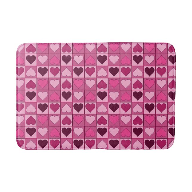 Romantisches Rosa hört auf und ab Badematte (Vorderseite)