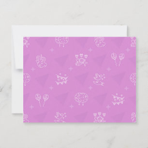 Romantisches rosa nahtloses Muster Postkarte