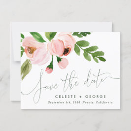 Romantisches Rosa Save the Date Ankündigung