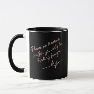 Romantisches Rosa & Schwarz Geschenk für Ihn oder  Tasse