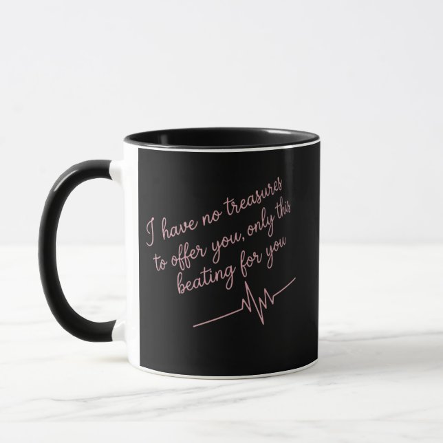 Romantisches Rosa & Schwarz Geschenk für Ihn oder  Tasse (Links)