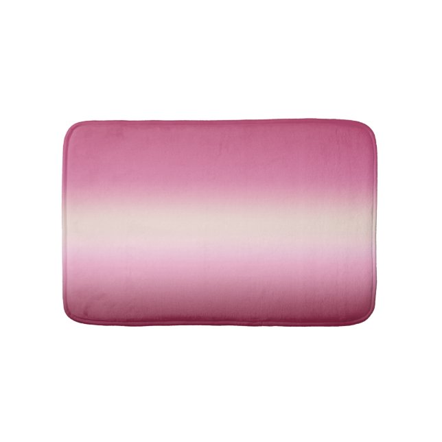 Romantisches Rosa und Hübsches Elfenbein Gradient  Badematte (Vorderseite)