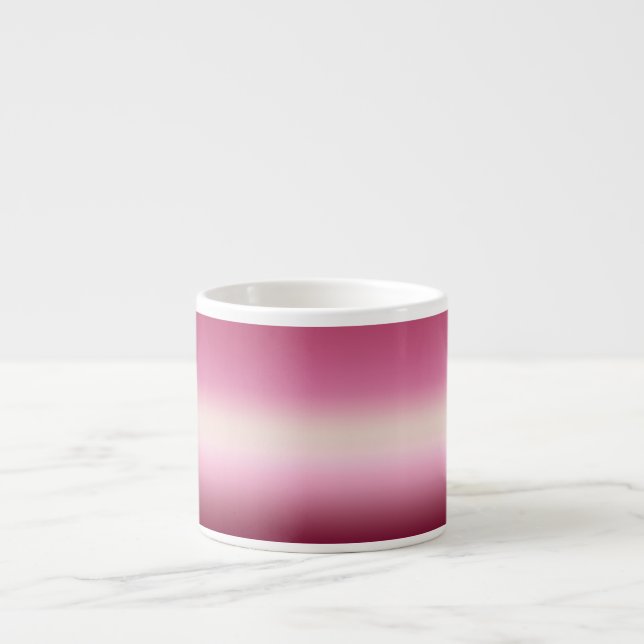 Romantisches Rosa und Hübsches Elfenbein Gradient  Espressotasse (Vorderseite)