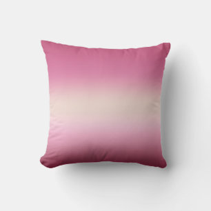 Romantisches Rosa und Hübsches Elfenbein Gradient Kissen