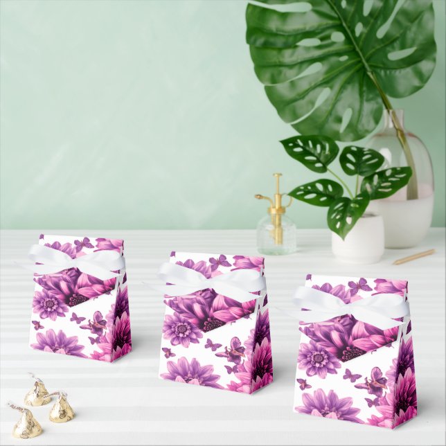 Romantisches Rosafarbenes Floral Geschenkschachtel (Zahlreiche)
