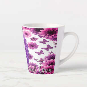 Romantisches Rosafarbenes Florales Milchtasse