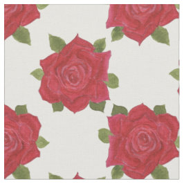 Romantisches Rosen-Muster auf weißem Stoff